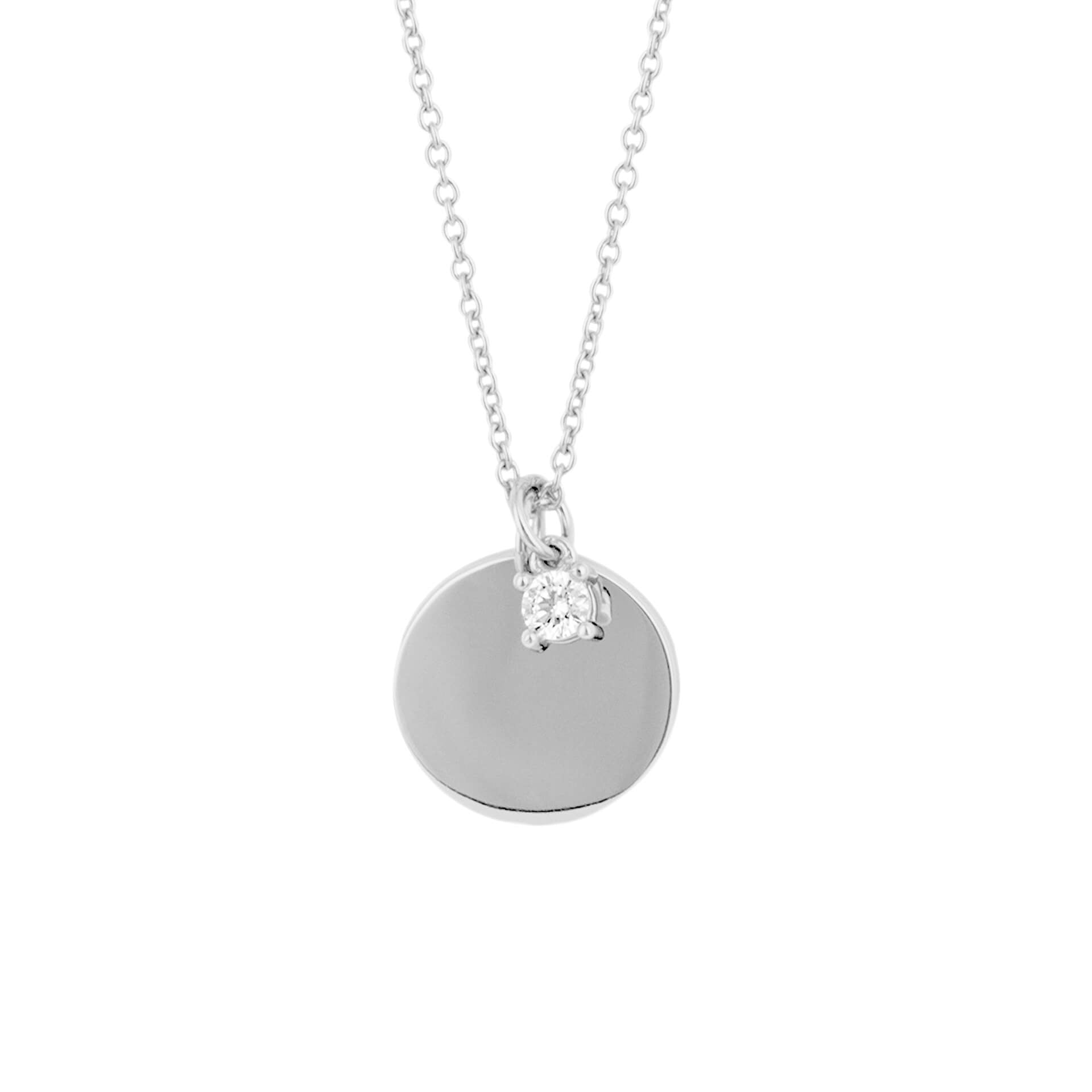 Engravable Tag Necklace with Charm