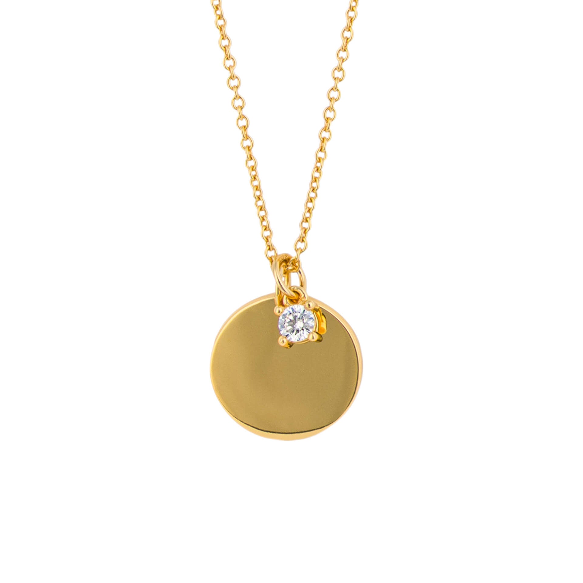 Engravable Tag Necklace with Charm