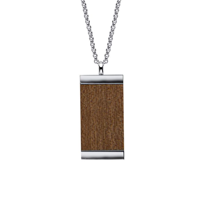 Wood Dog Tag Necklace