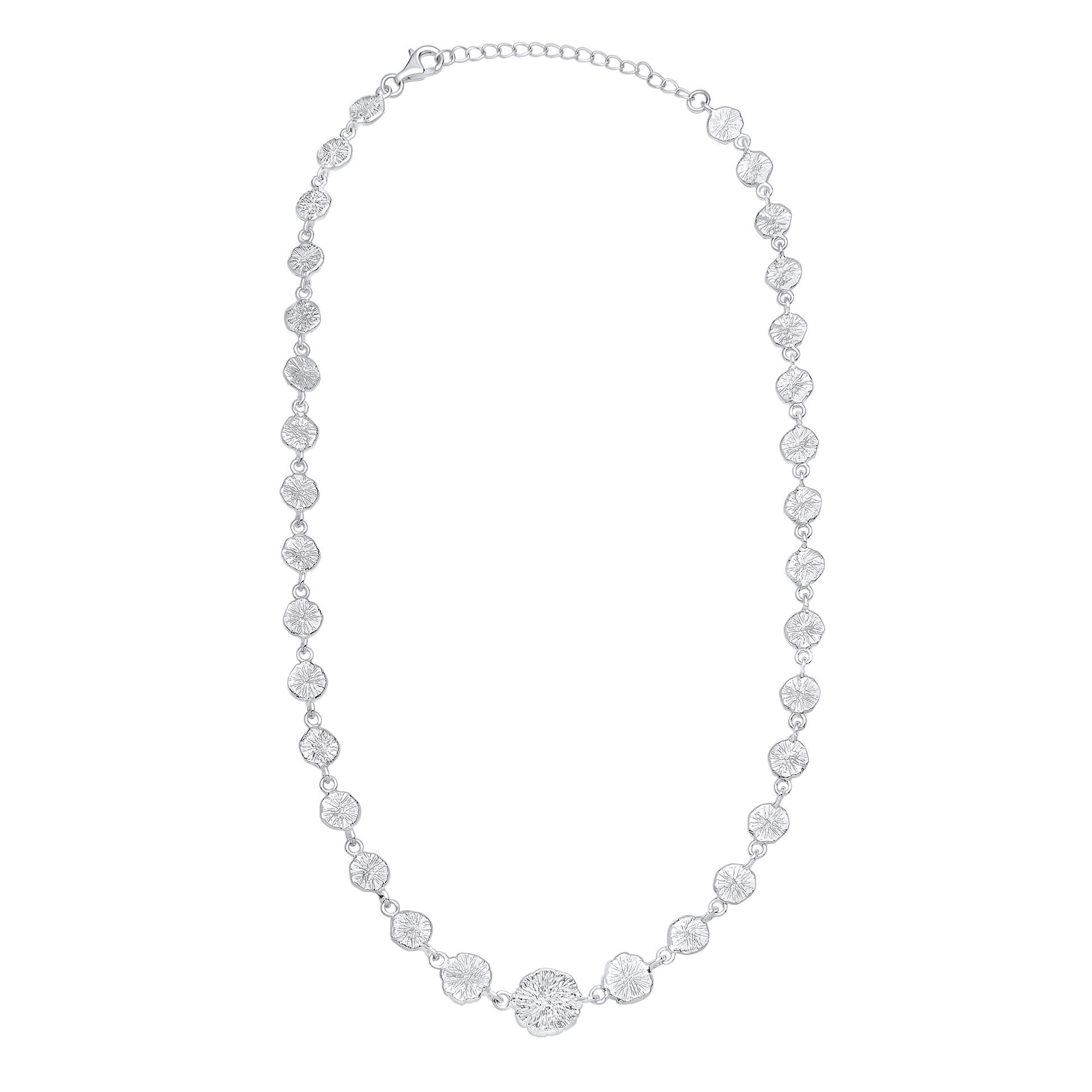 Spray Textured Discs Necklace