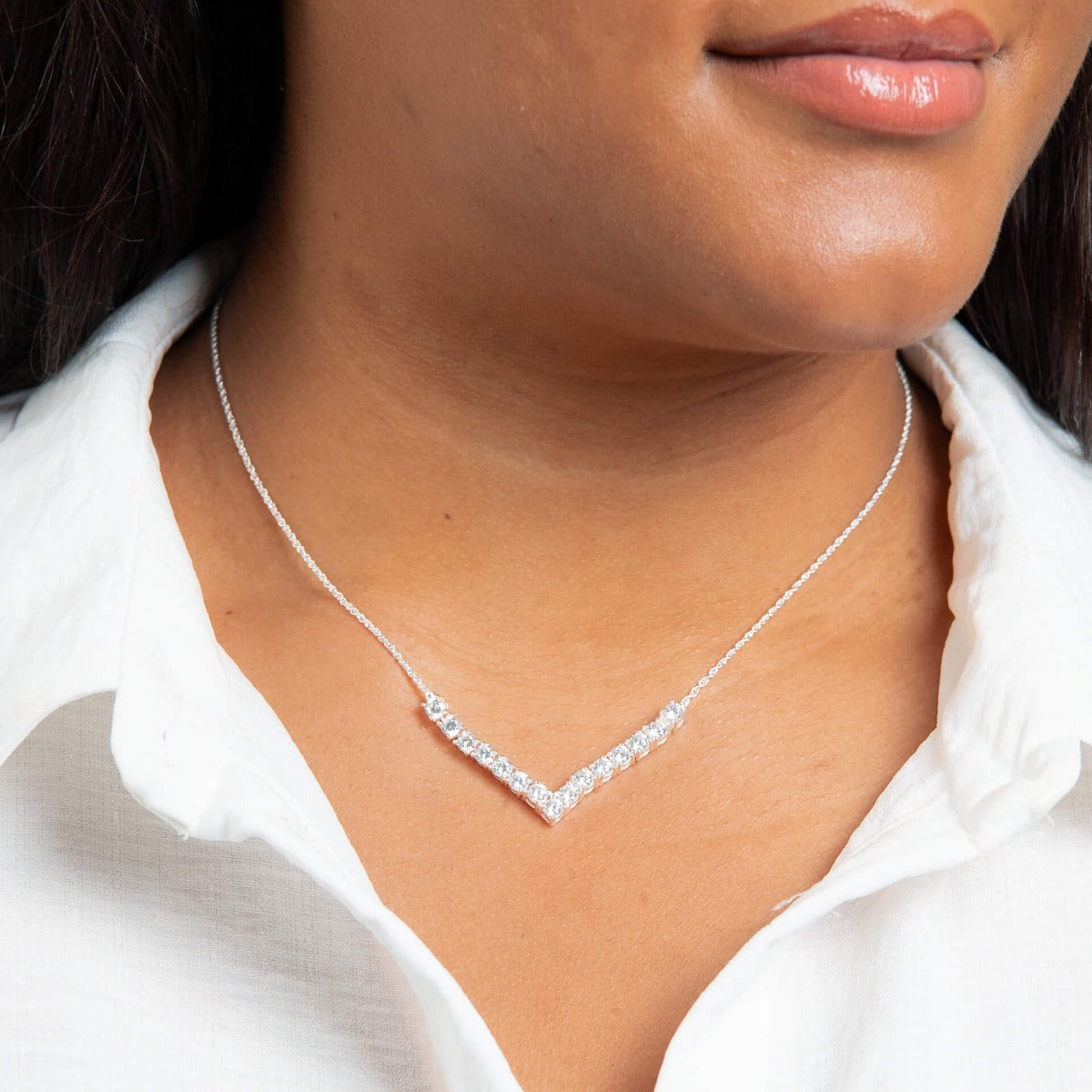 V Shape Statement Necklace