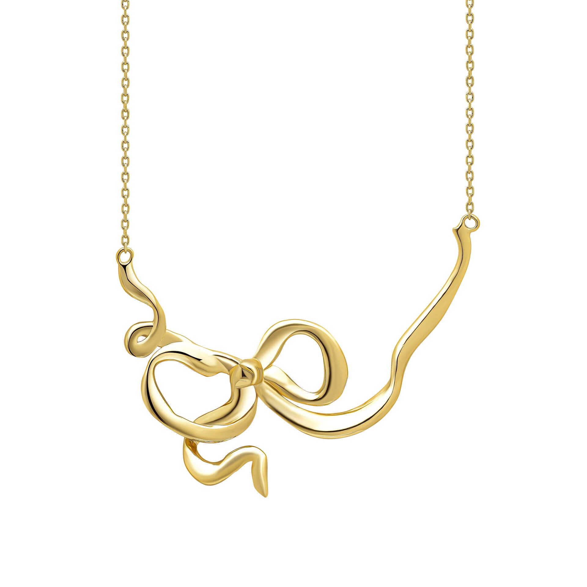 Statement Ribbon Bow Necklace