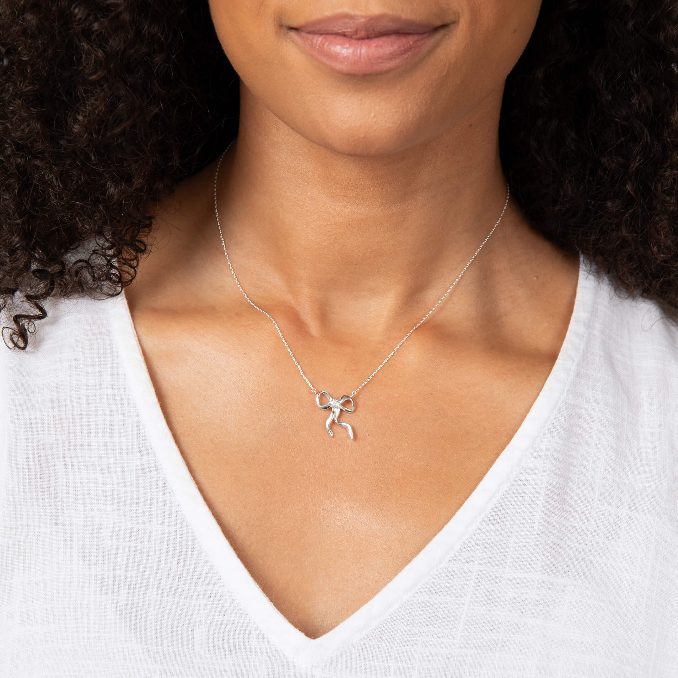 Ribbon Bow Necklace