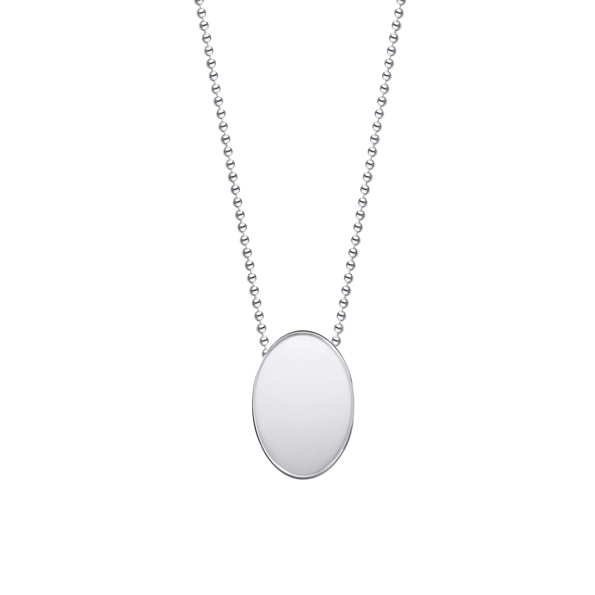 Statement High Polished Oval Necklace