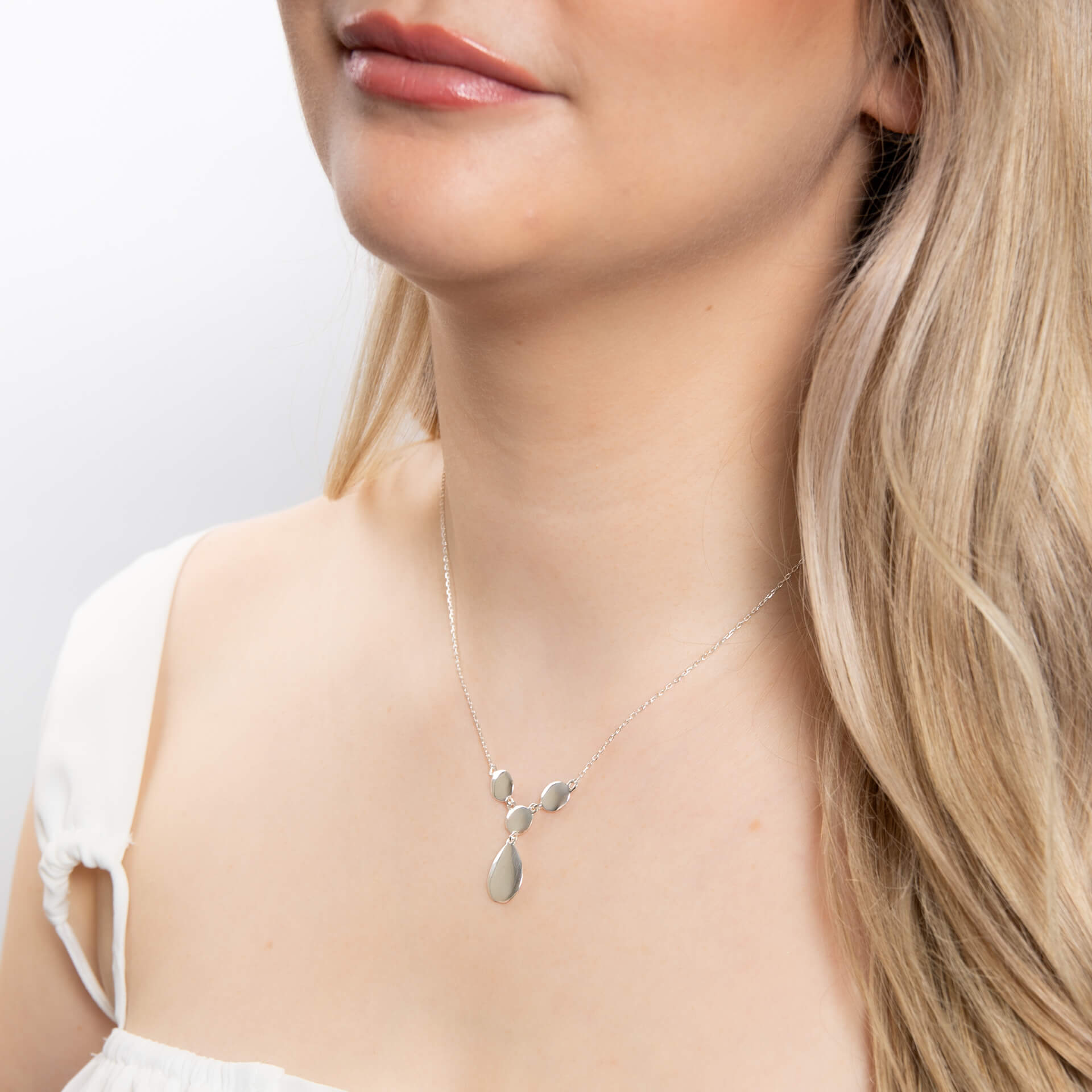 Organic Pebble Drop Necklace