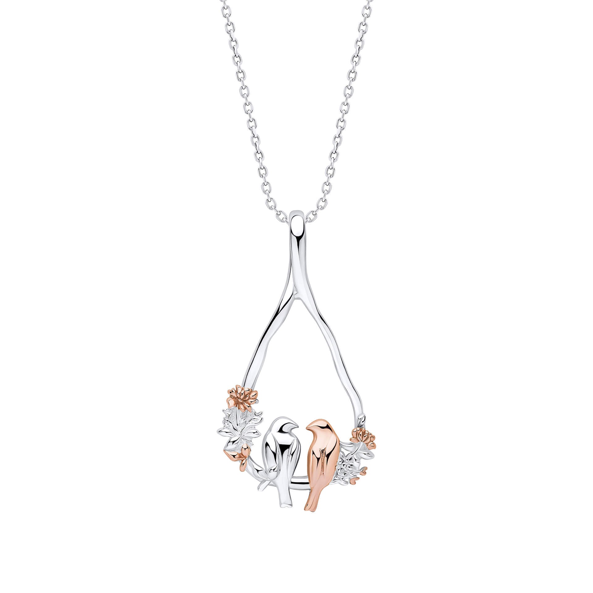 Talon Stripe Love Birds Necklace