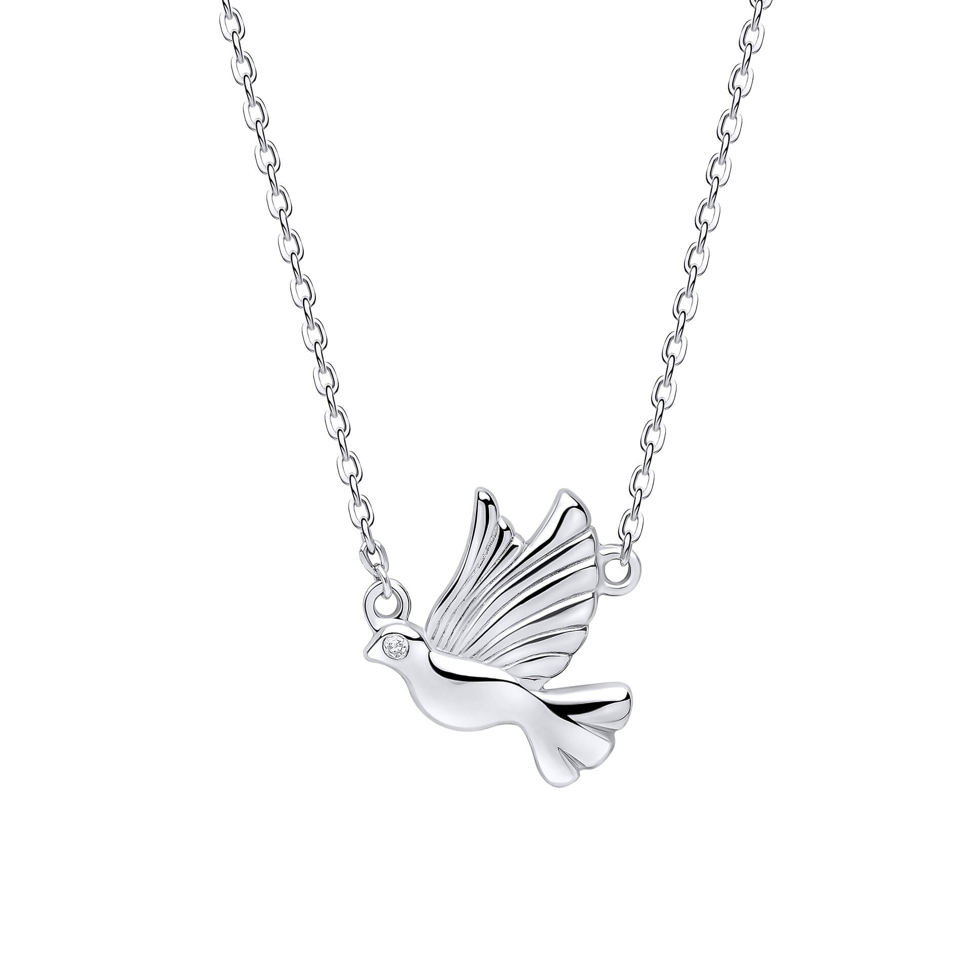 Dove Necklace with Diamond