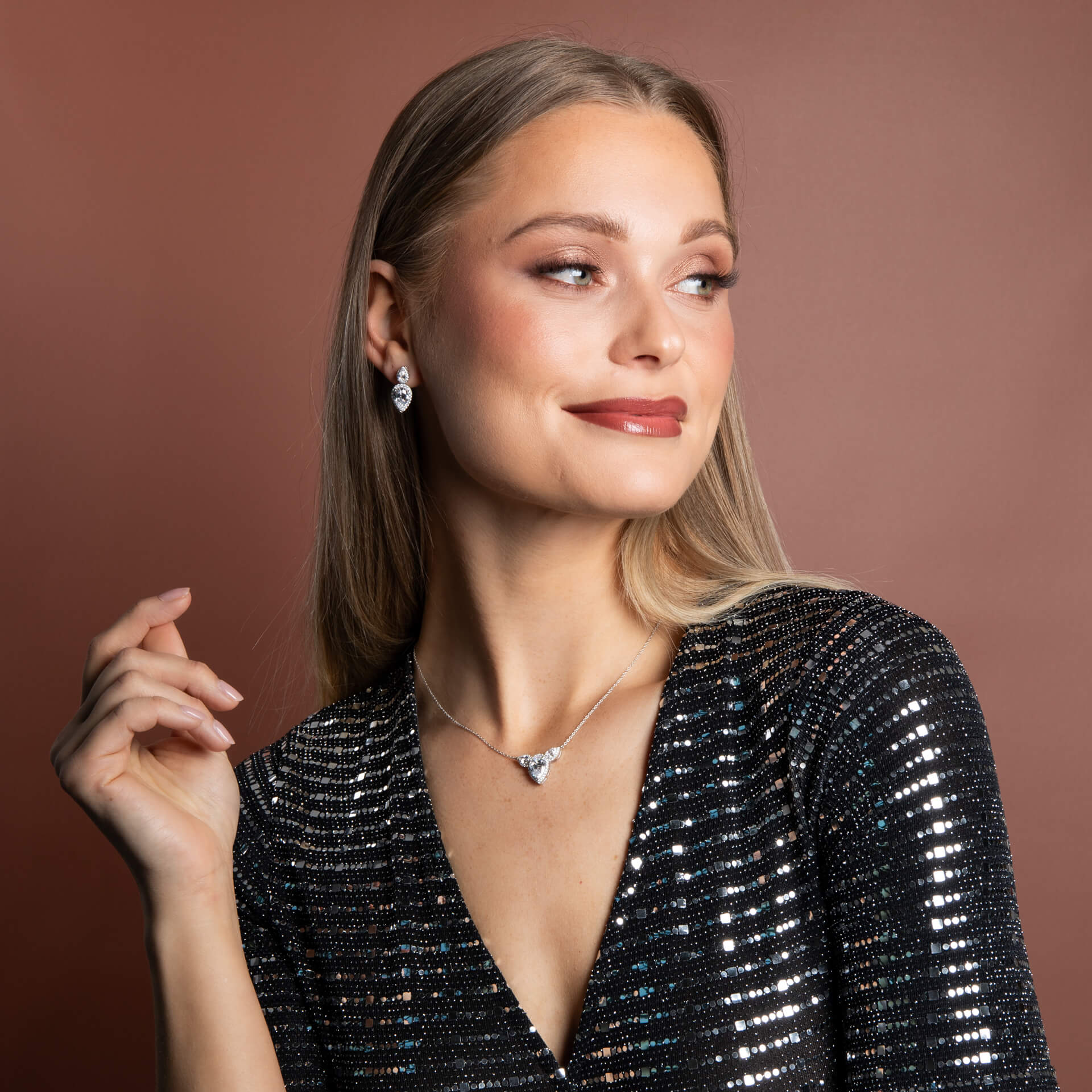 Triple Teardrop Statement Necklace