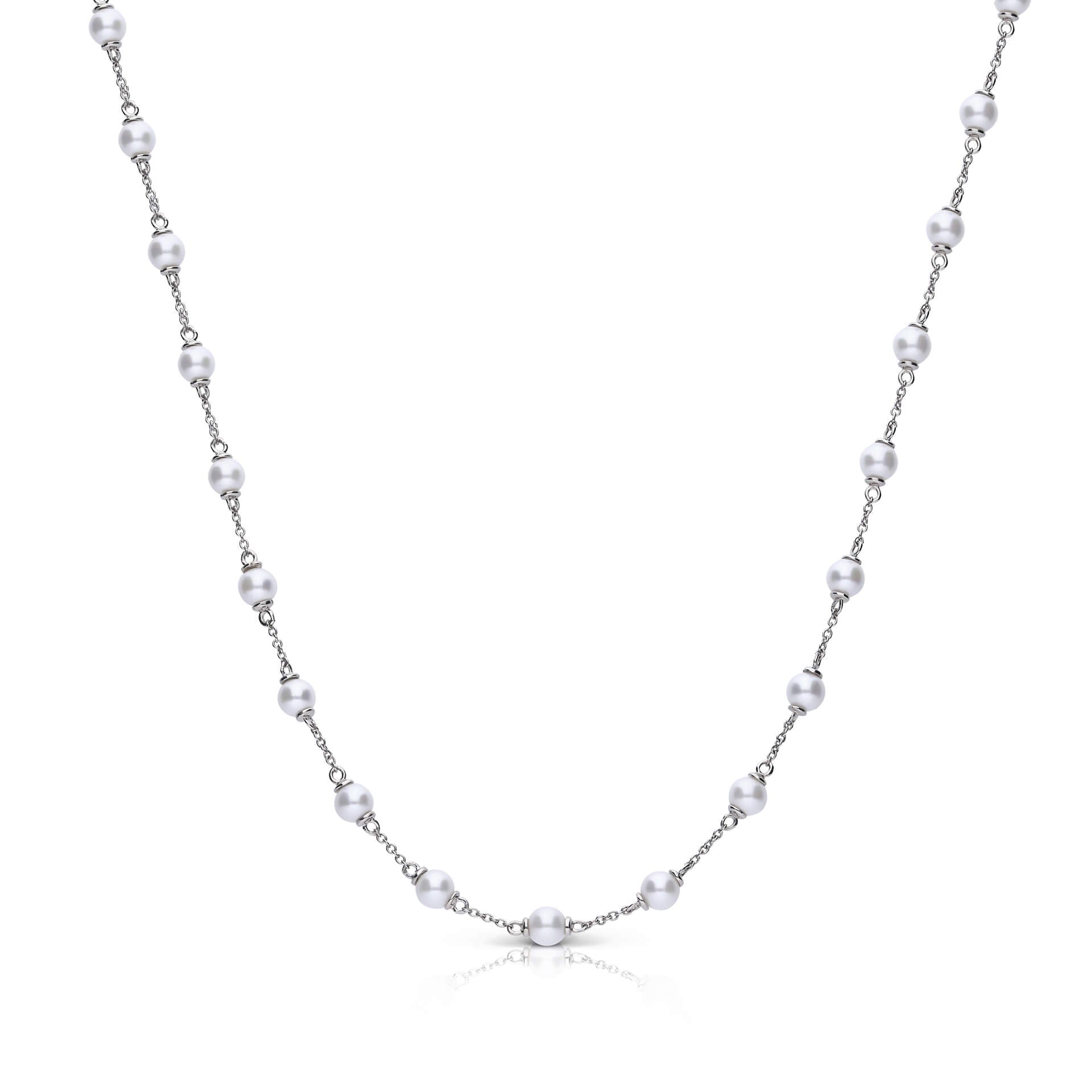 Shell Pearl Station Necklace