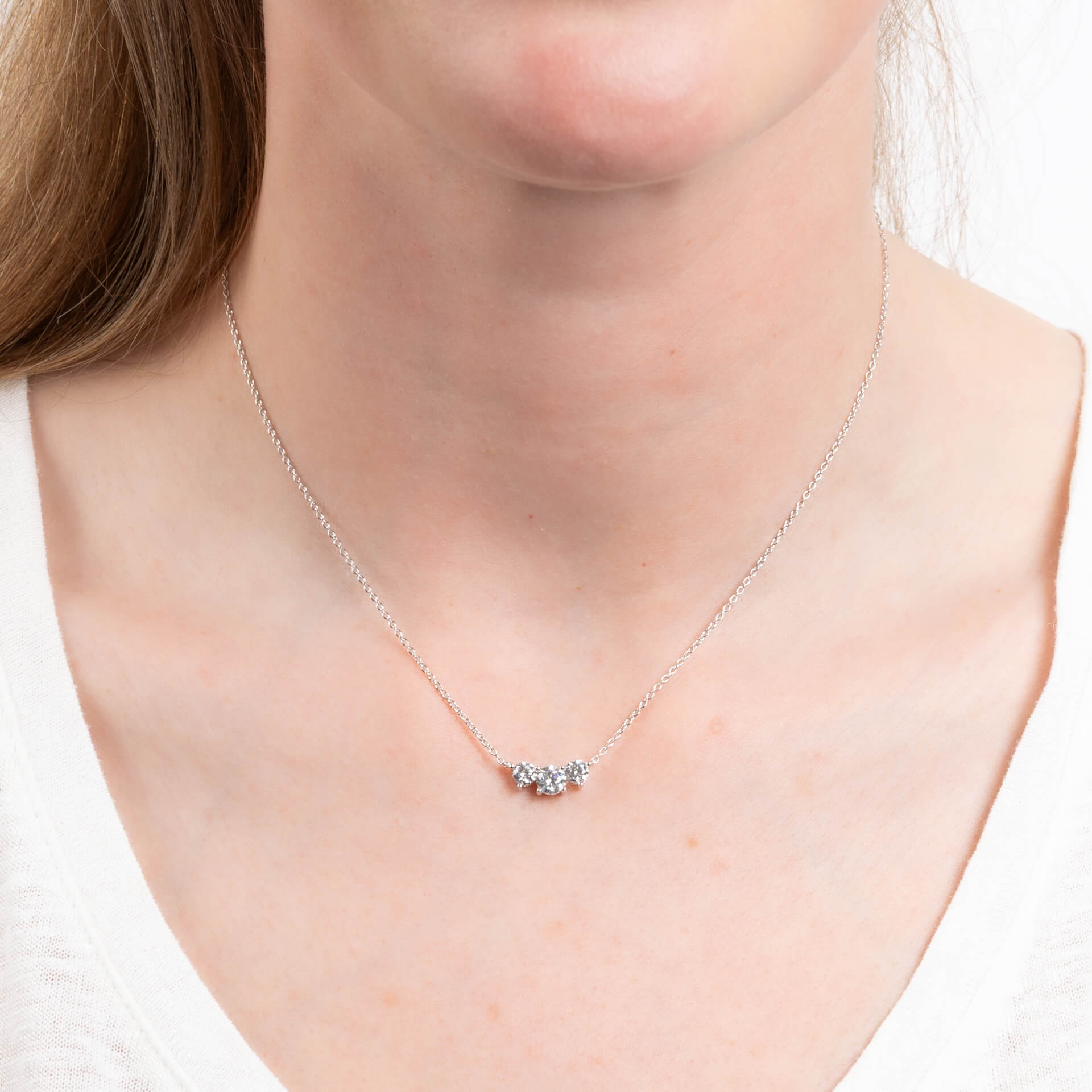 Trio Zirconia Necklace