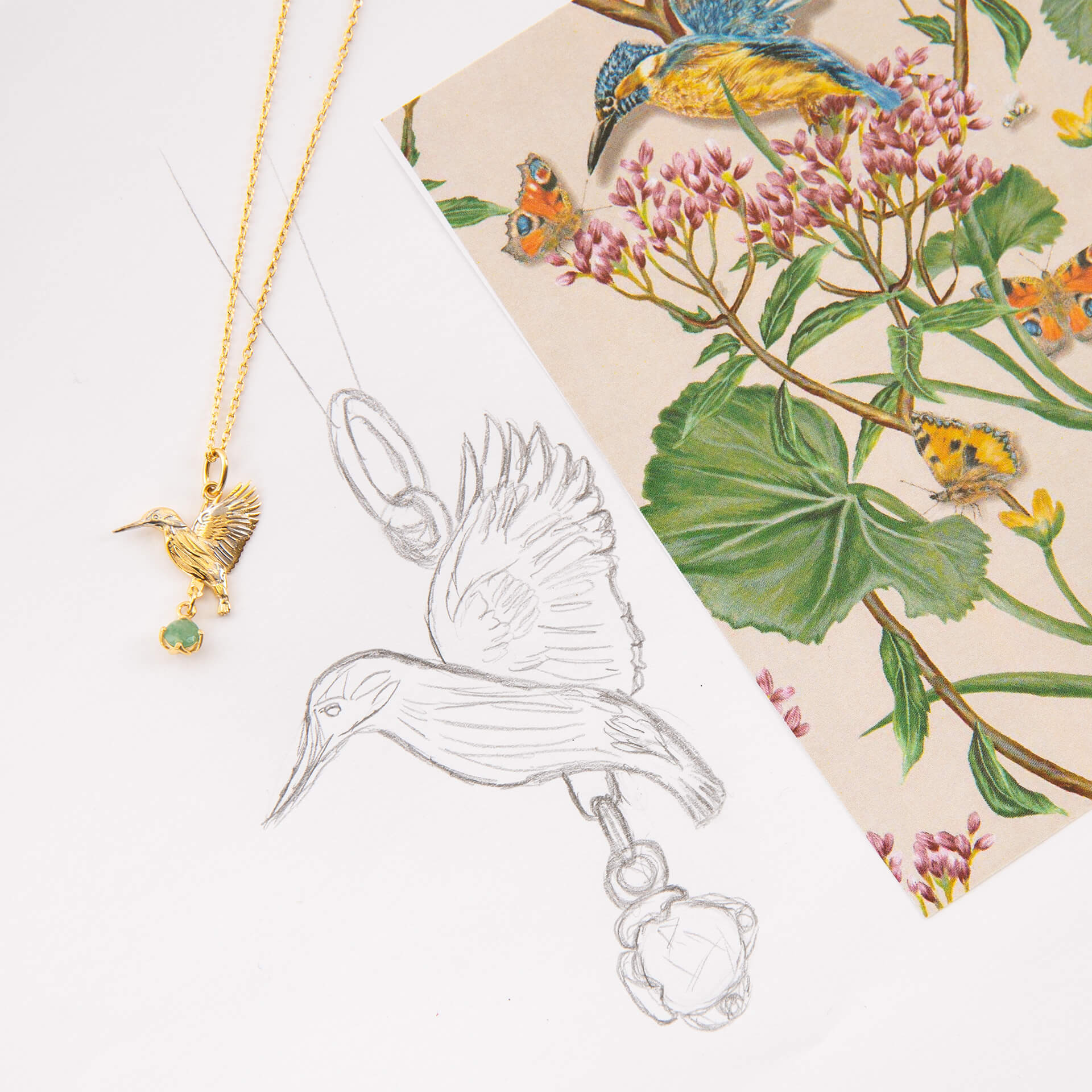 Llanelli Kingfisher Necklace