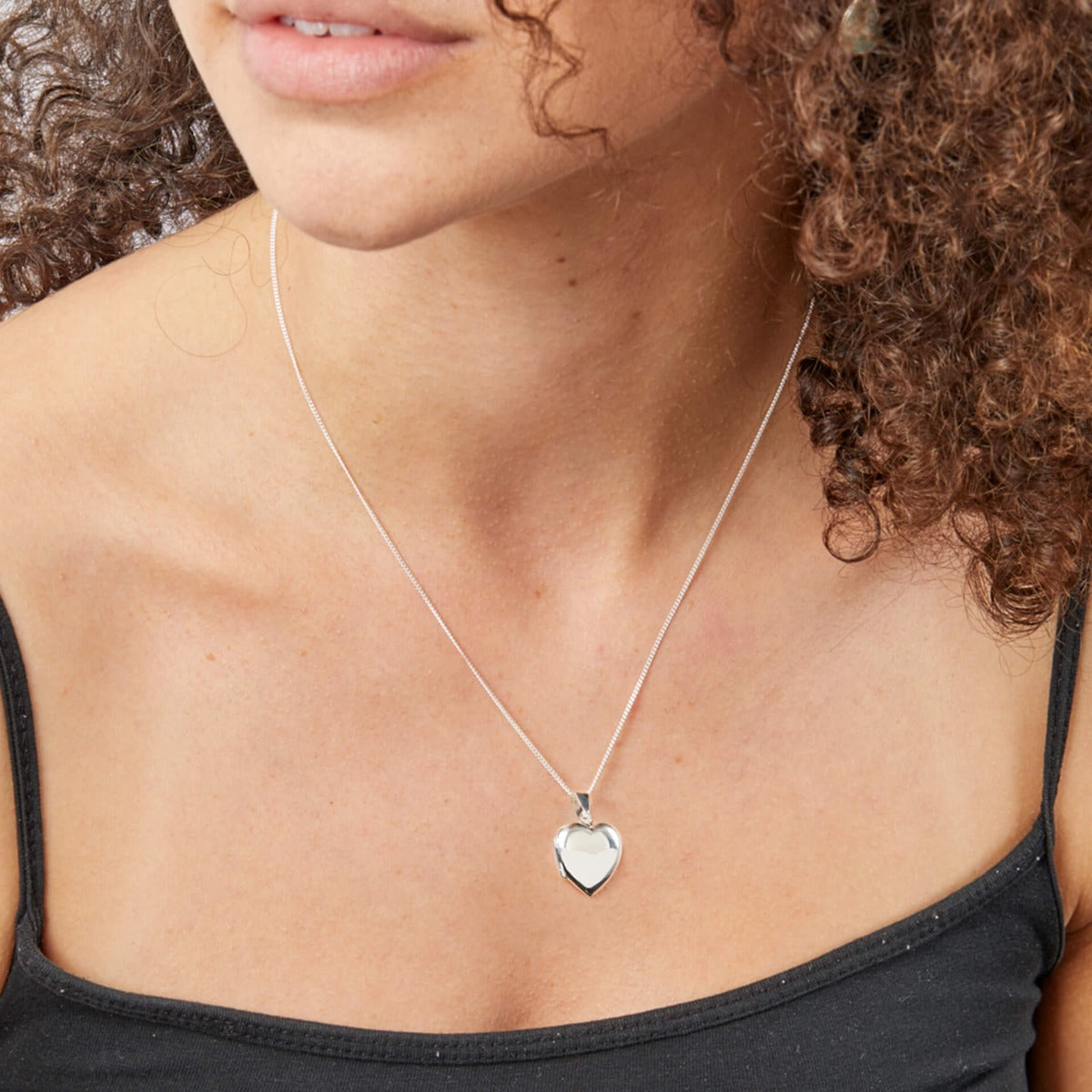 Large Silver Heart Locket