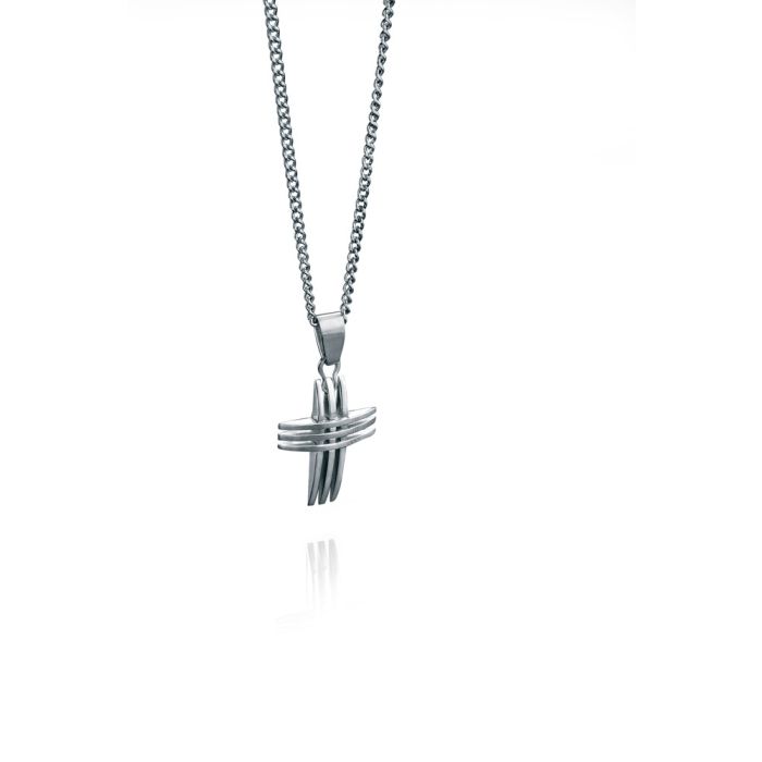 Triple Bar Cross Pendant
