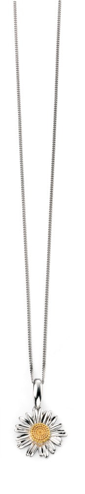 Yellow Gold Plated Detail Daisy Pendant