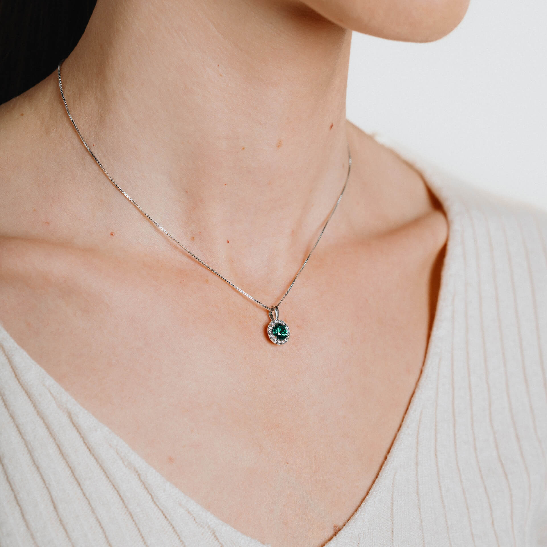 Round Colour Pave Pendant