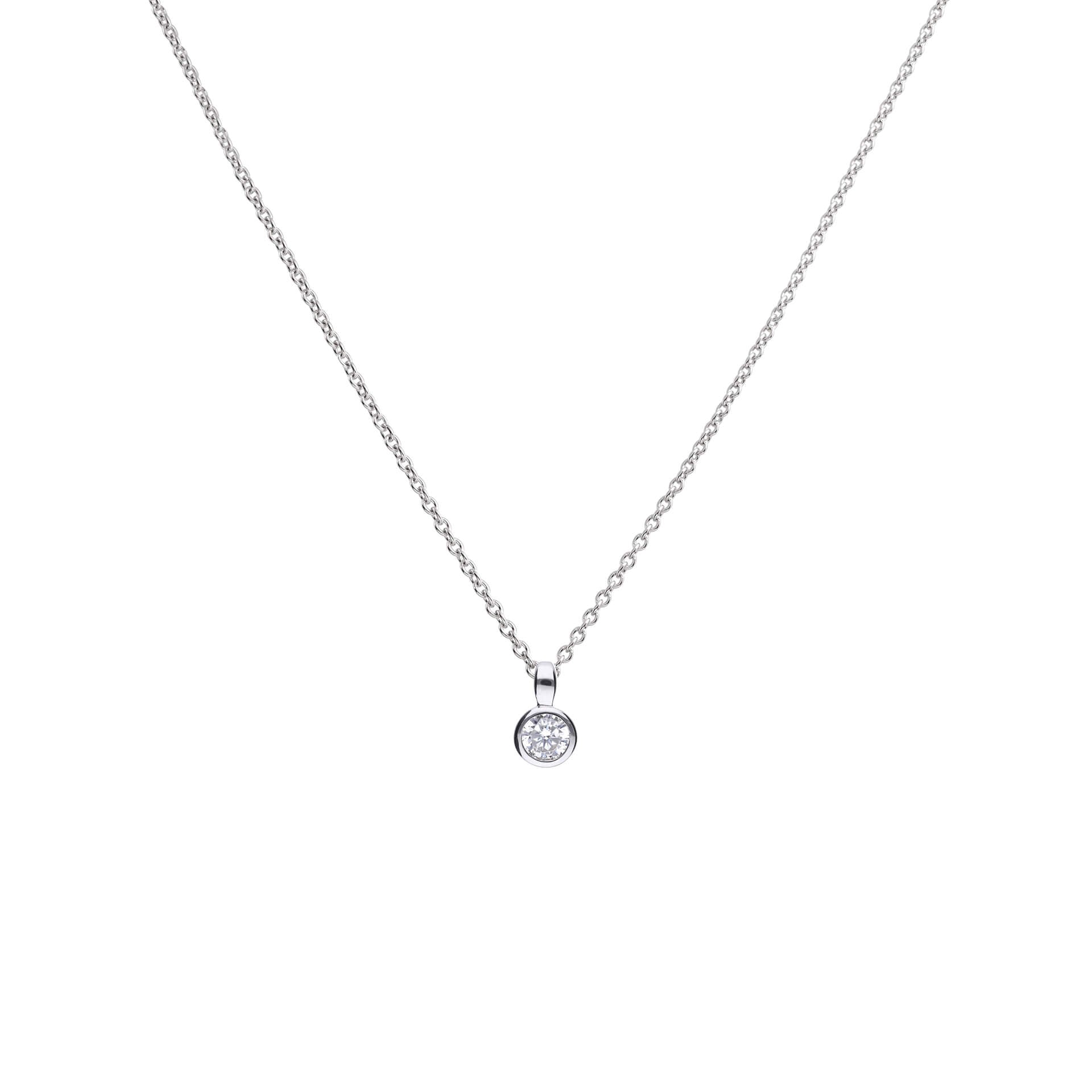 Bezel Set Carat Pendant