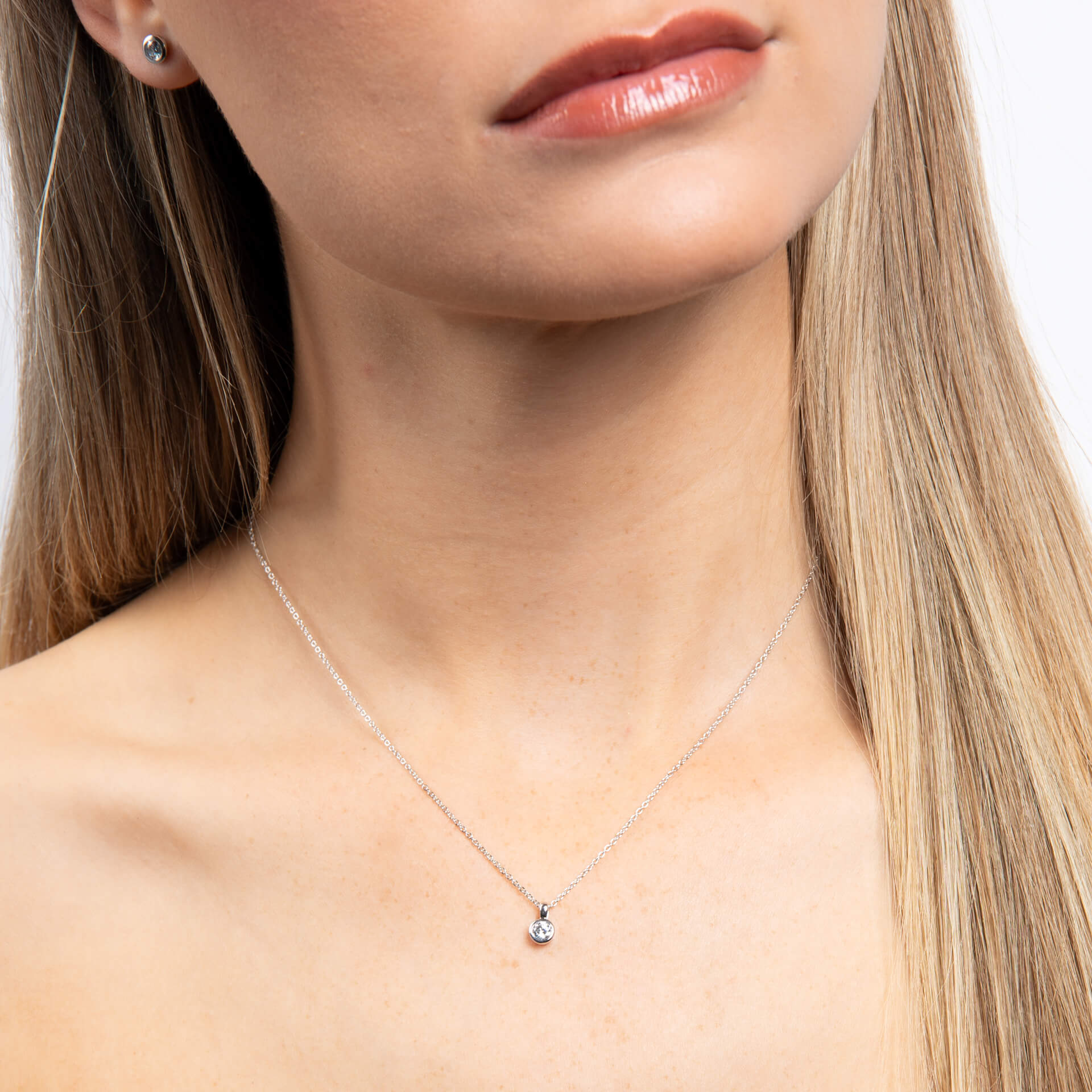Bezel Set Carat Pendant