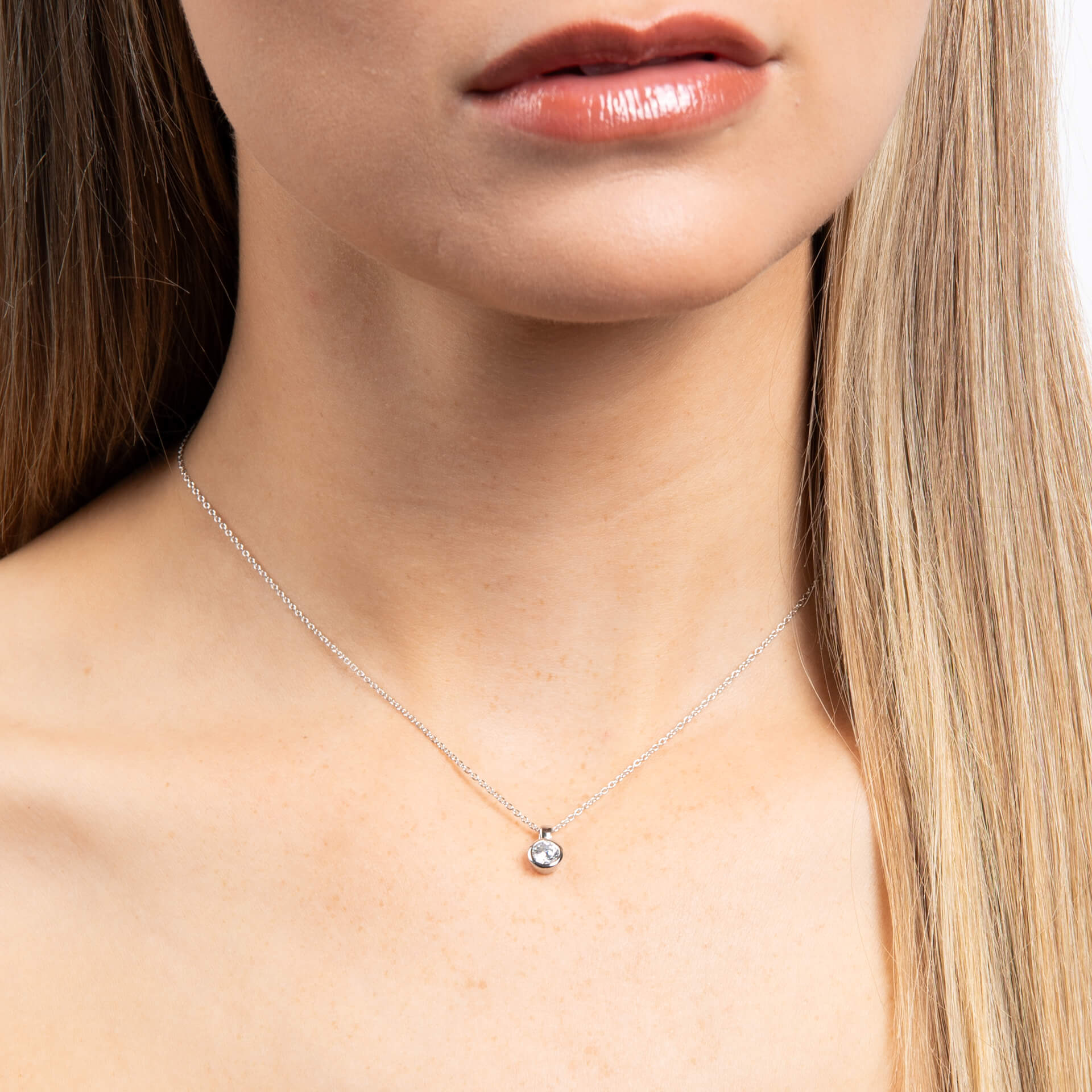 Bezel Set Carat Pendant