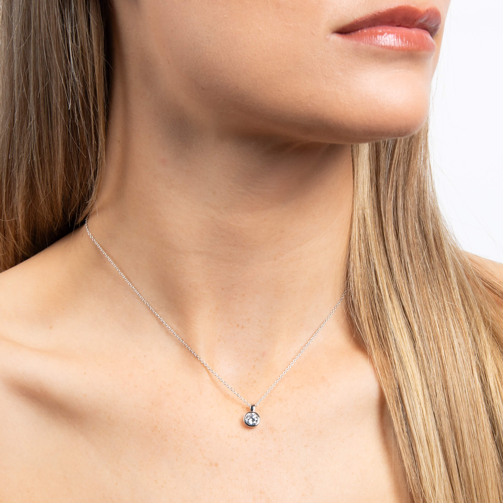 Bezel Set Carat Pendant