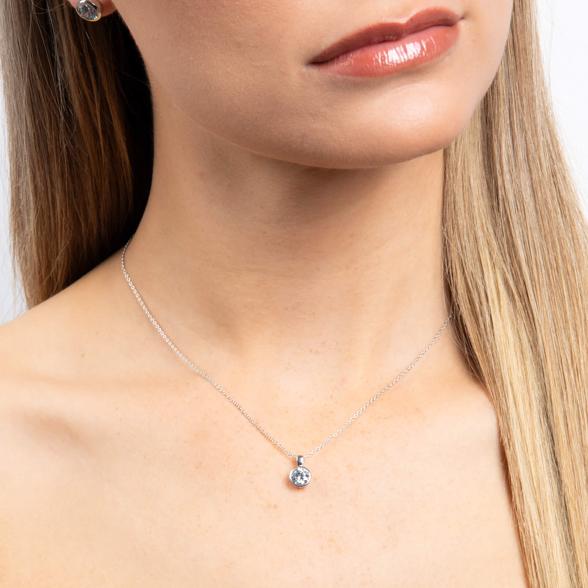 Bezel Set Carat Pendant