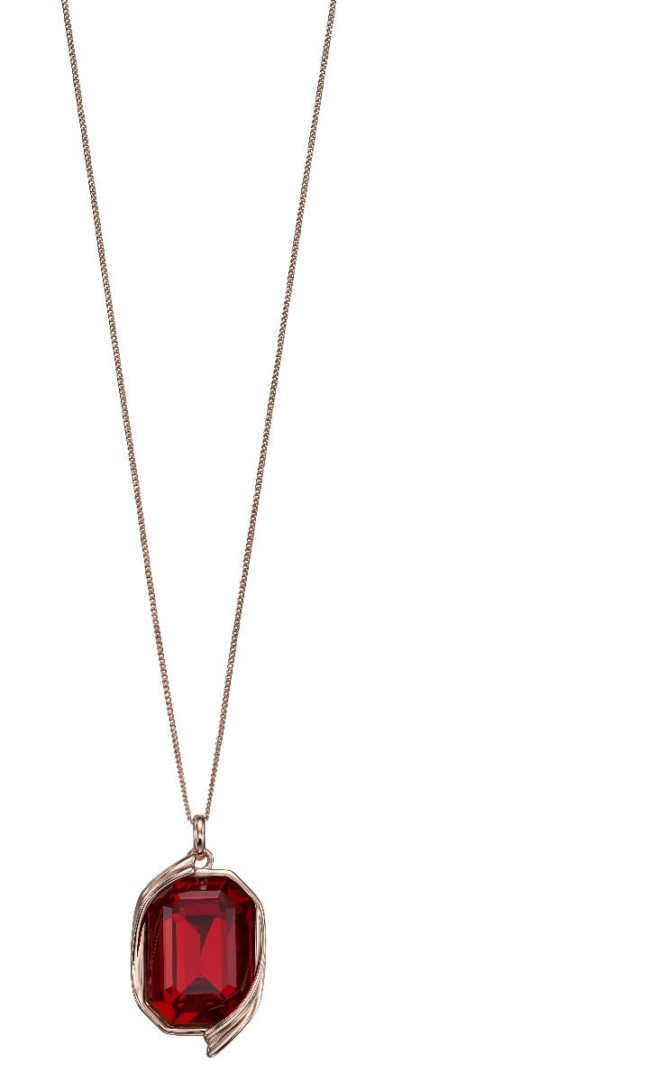 Ribbon Detail Pendant with Crystal