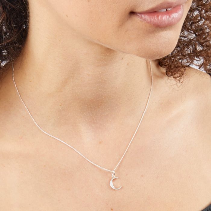 Initial Pendant with CZ