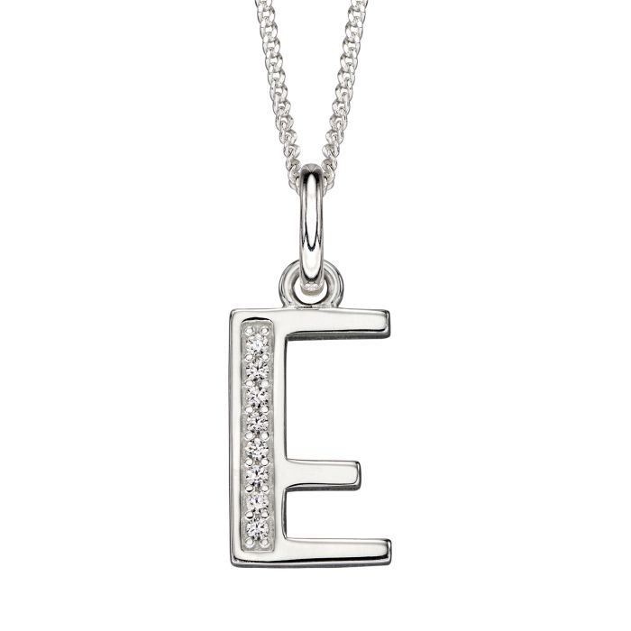 Initial Pendant with CZ