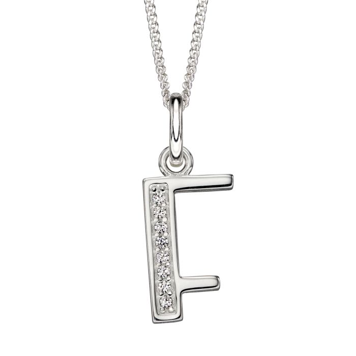 Initial Pendant with CZ