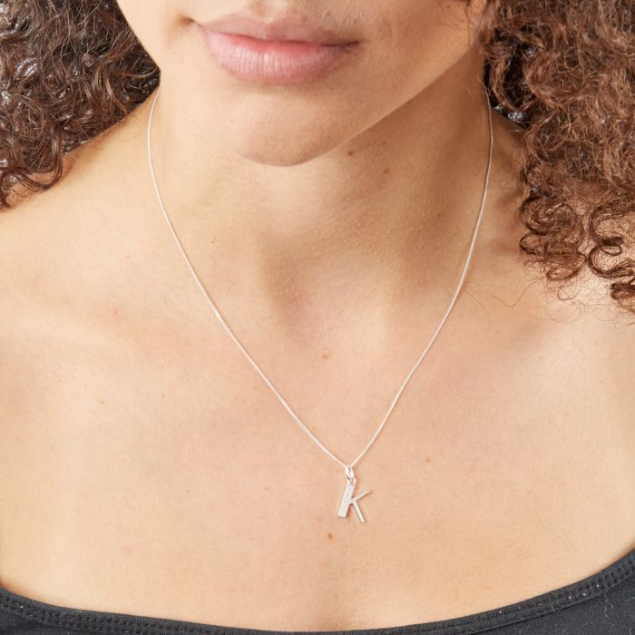 Initial Pendant with CZ