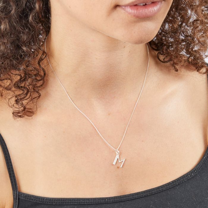 Initial Pendant with CZ