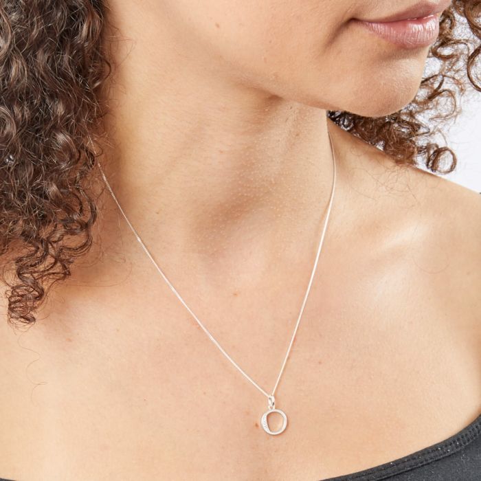 Initial Pendant with CZ