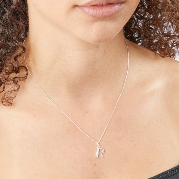 Initial Pendant with CZ
