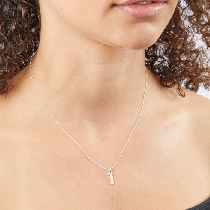 Initial Pendant with CZ