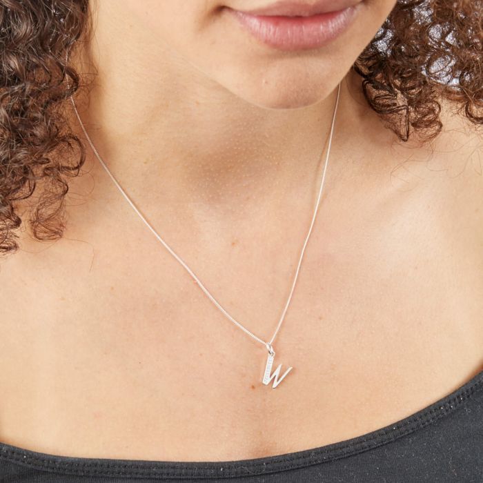 Initial Pendant with CZ