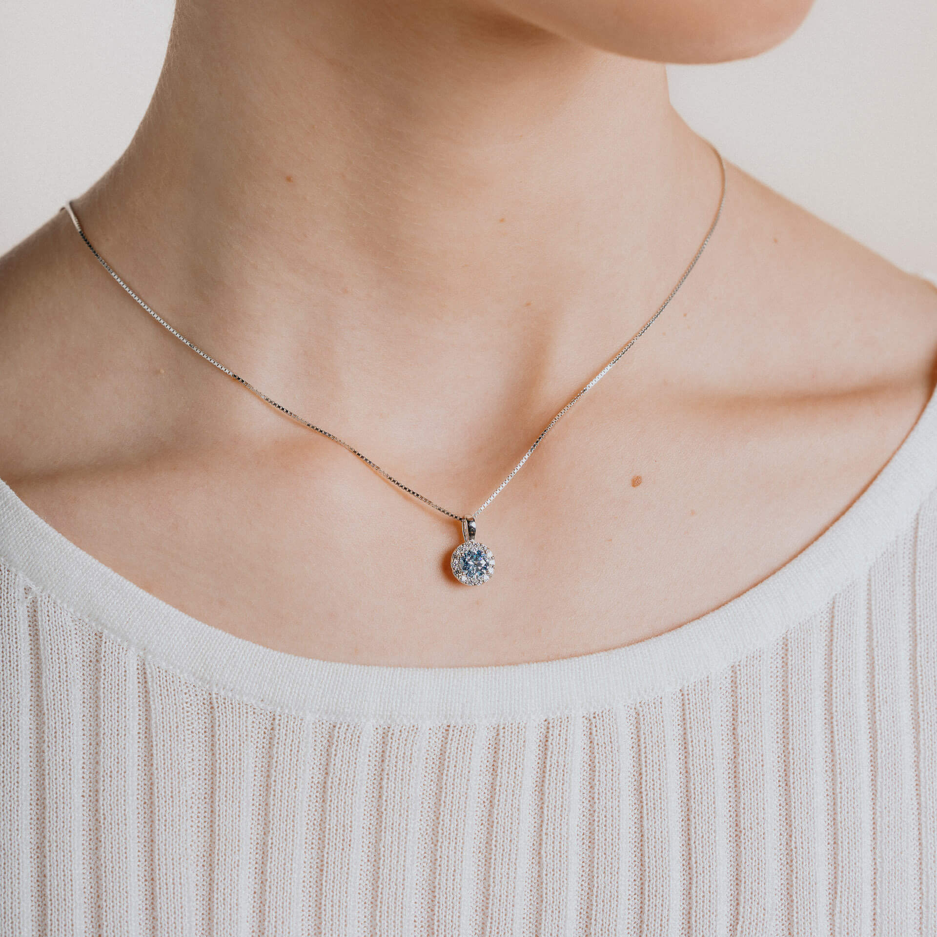Blue Pave Set Pendant