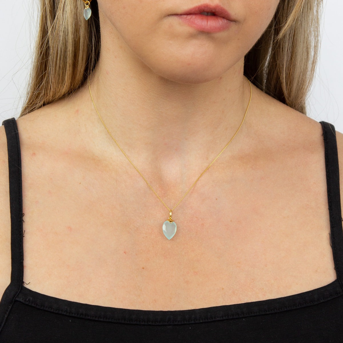 Chalcedony Birthstone Pendant