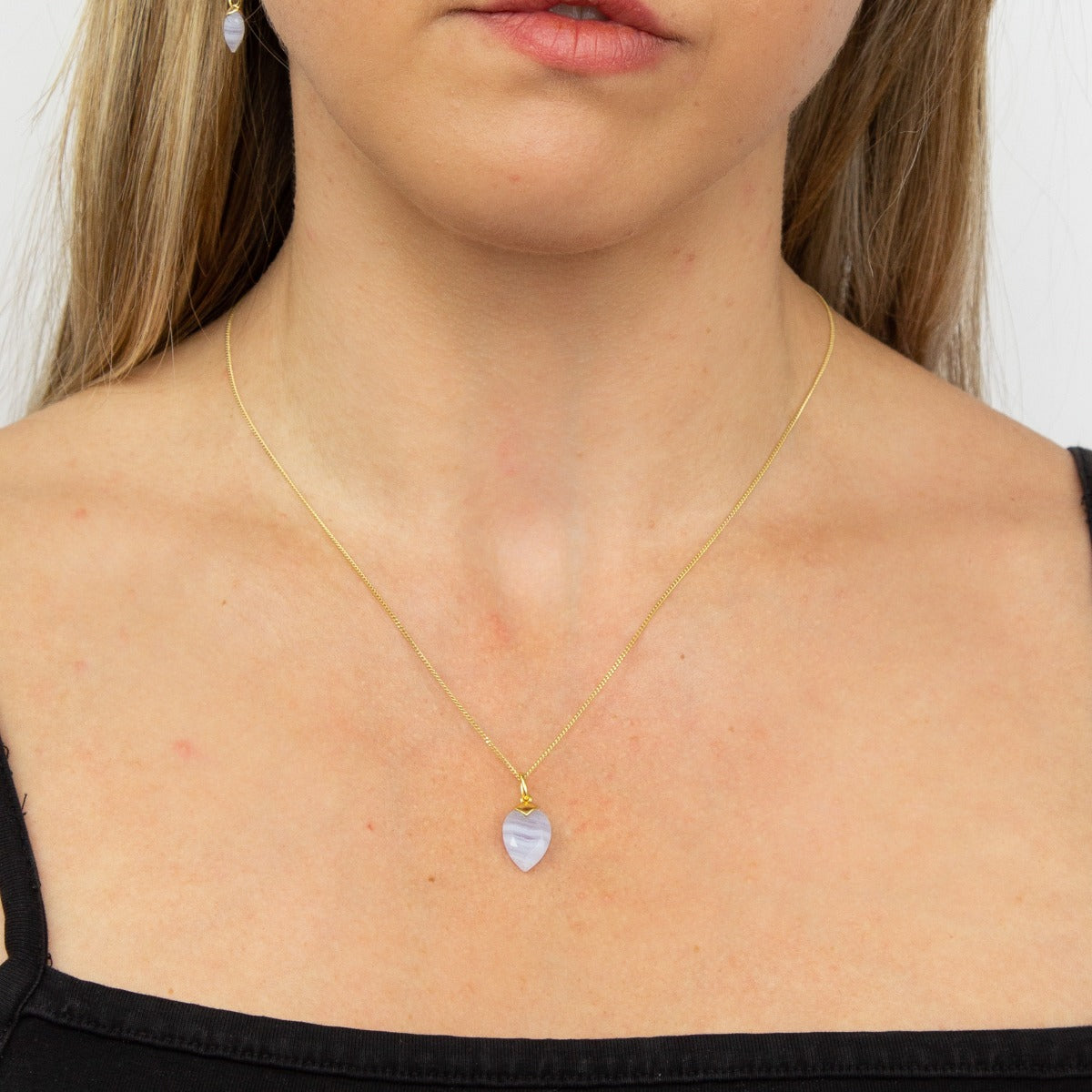 Chalcedony Birthstone Pendant