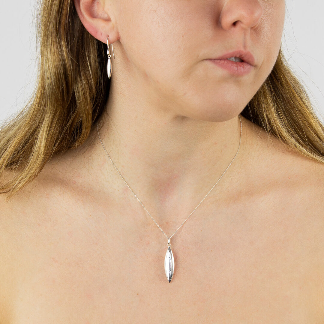 Navette Shaped Drop Pendant