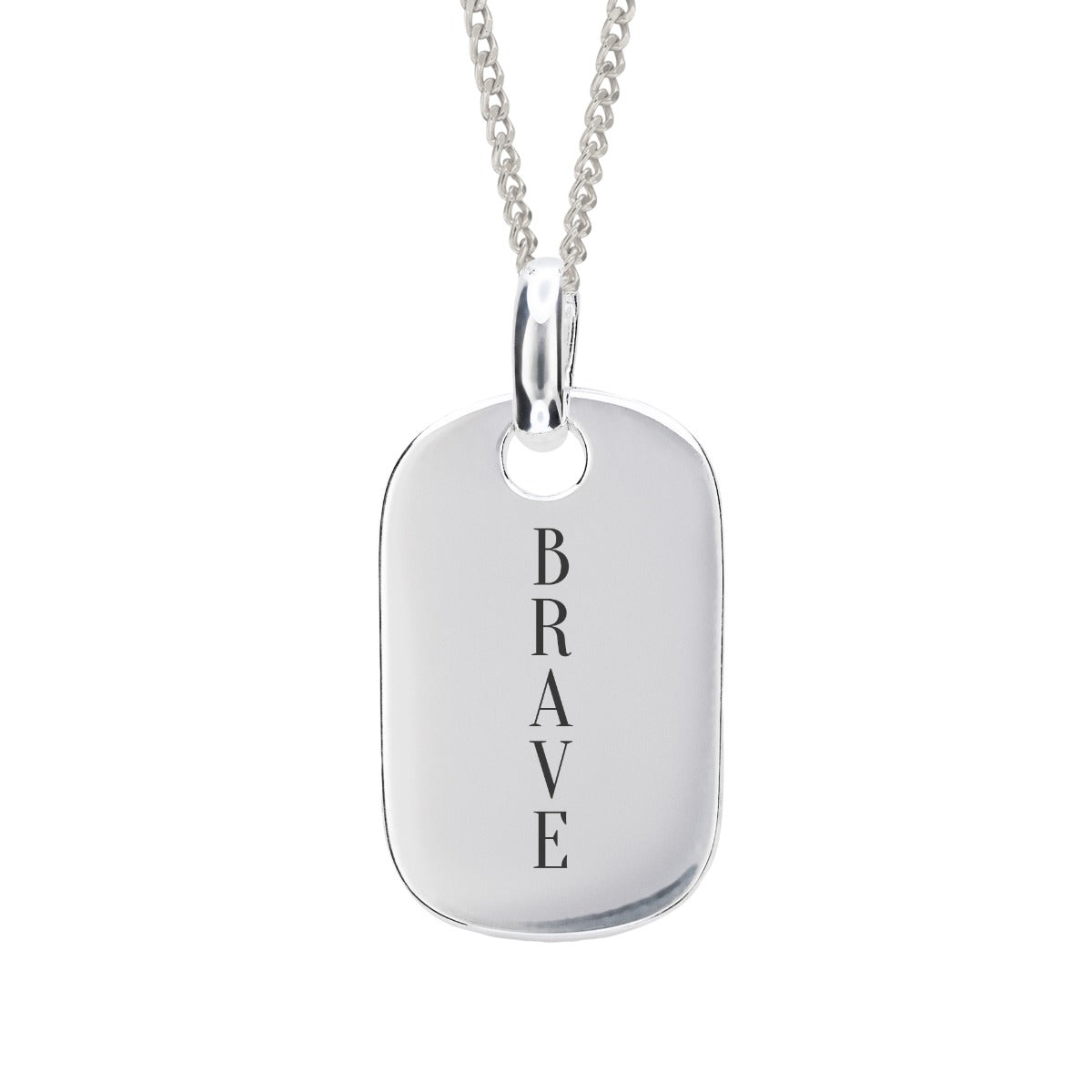 Rounded Rectangle Tag Pendant