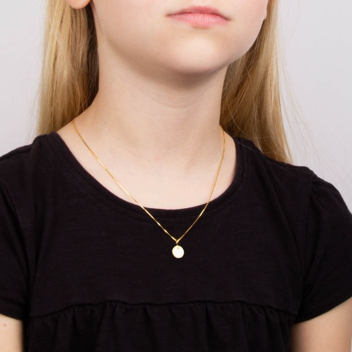 Round Stippled Edge Pendant