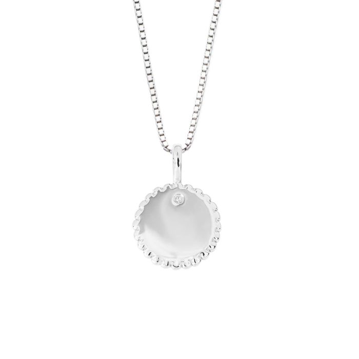 Round Stippled Edge Pendant