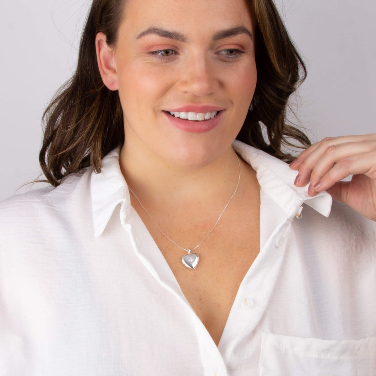 Starburst Heart Locket Pendant