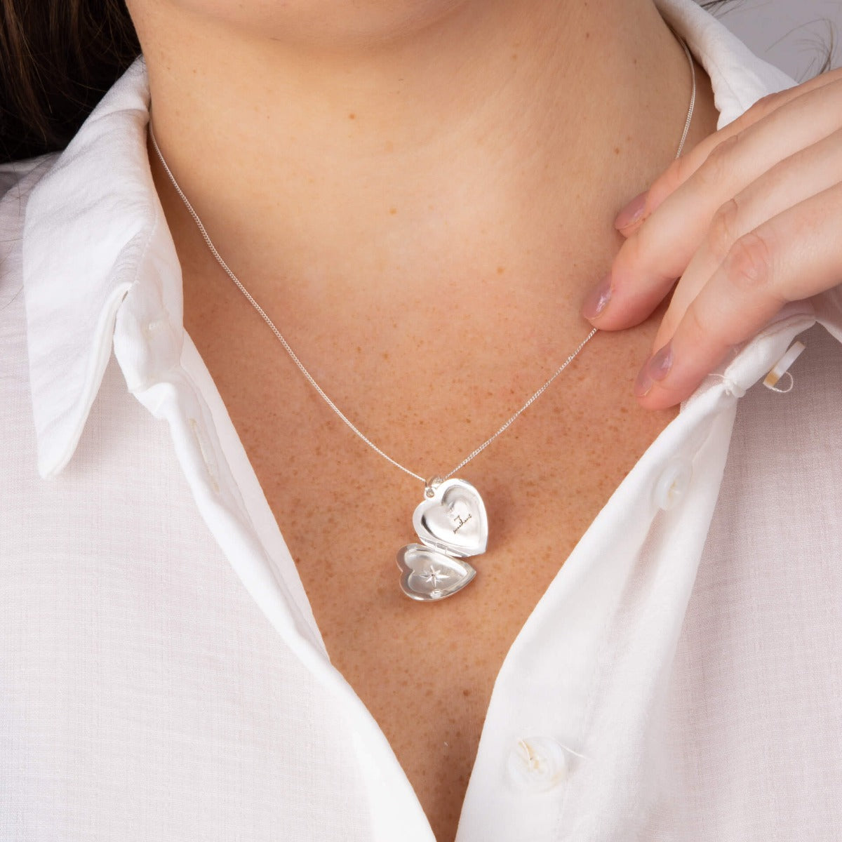 Starburst Heart Locket Pendant