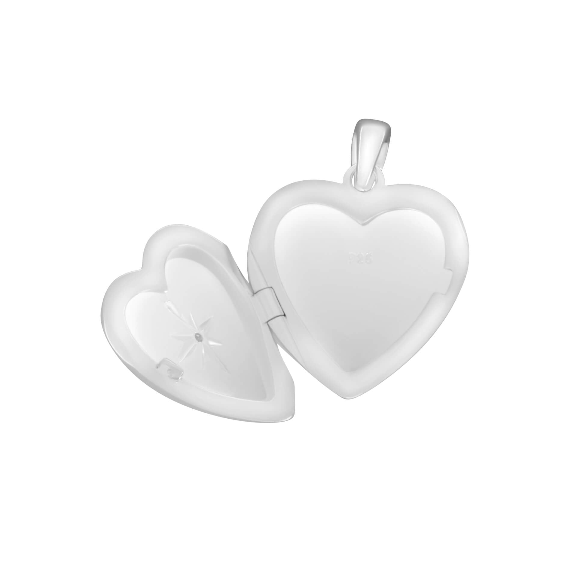 Starburst Heart Locket Pendant