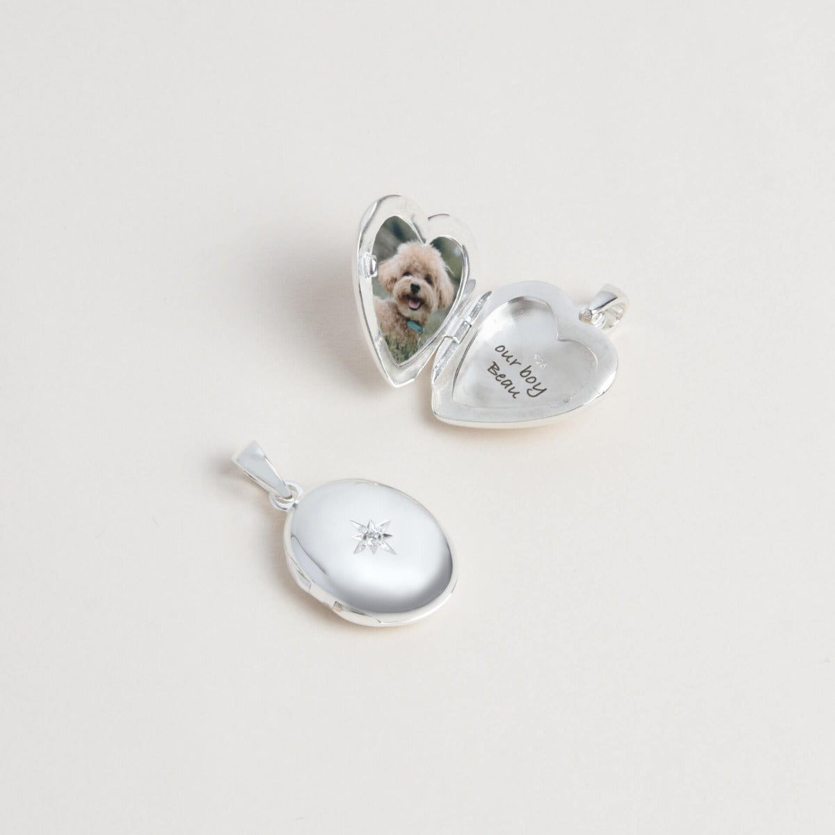 Starburst Heart Locket Pendant