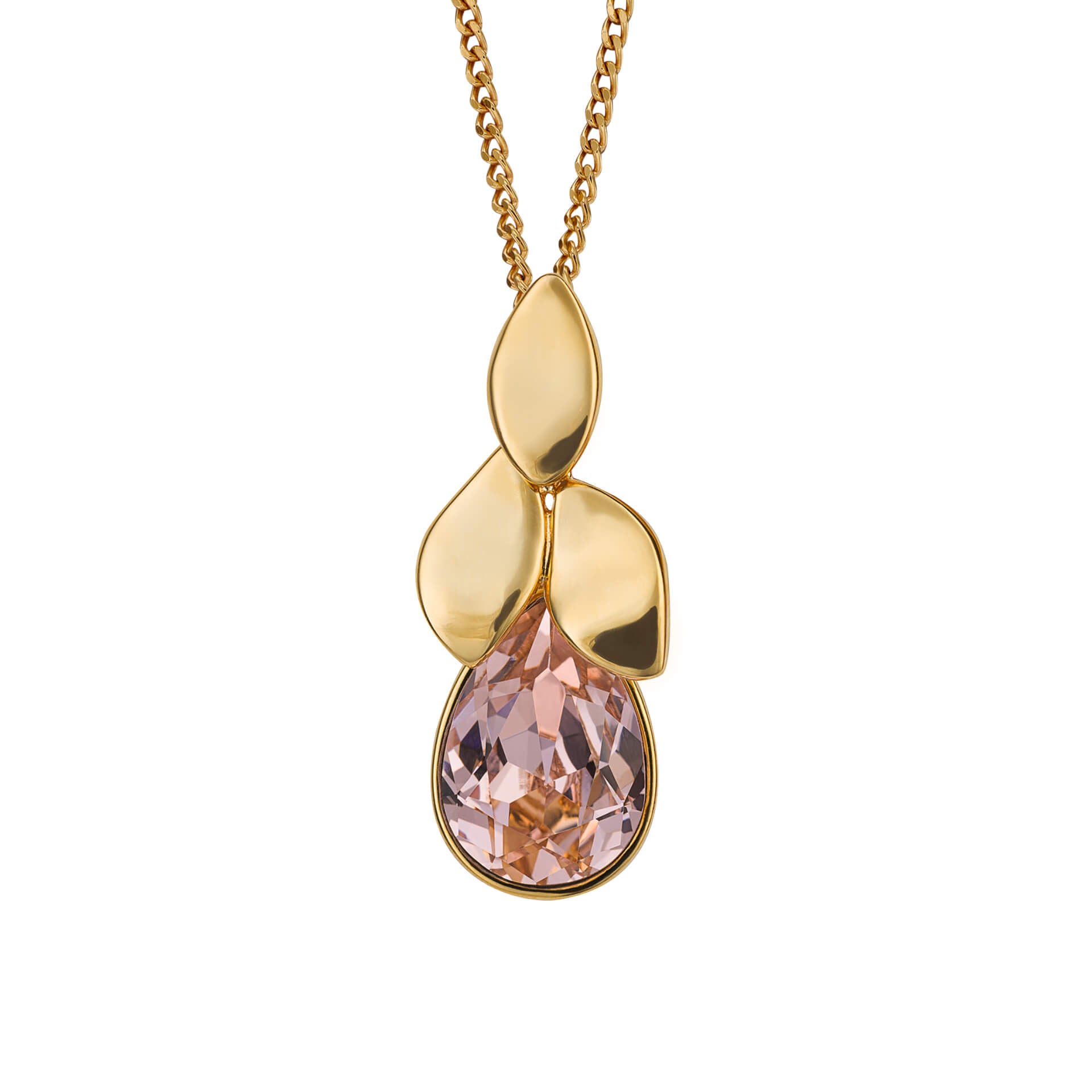 Petal Drop Pendant with Crystal
