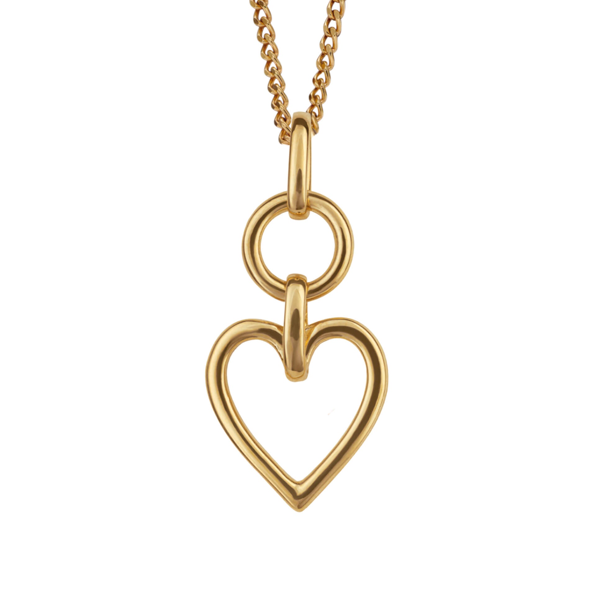 Open Heart Drop Pendant