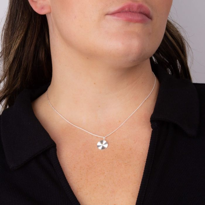 Diamond Cut Disc Pendant