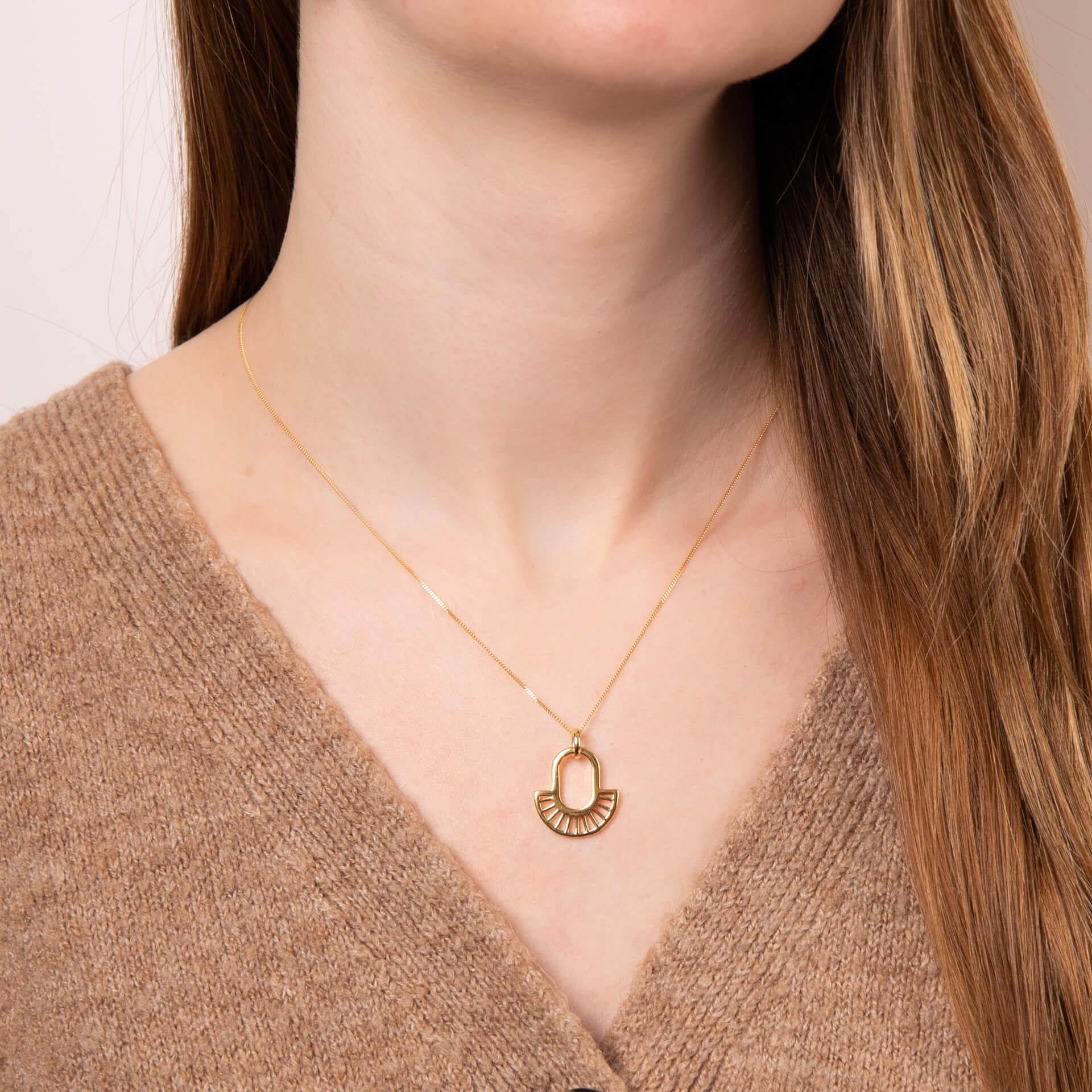 Geometric Fan Drop Pendant