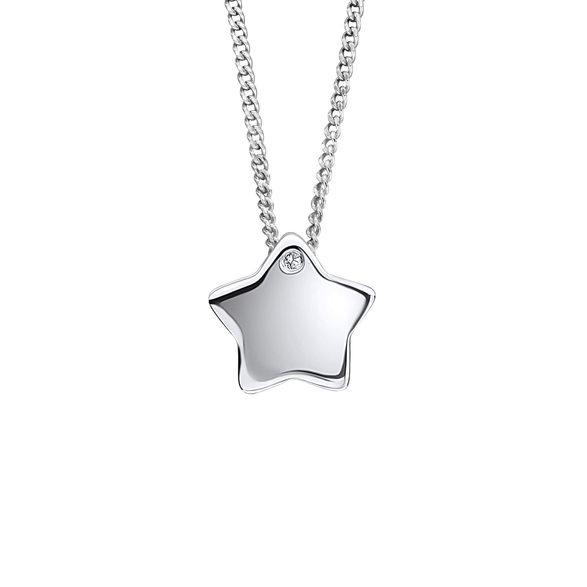 Pass-Through Star Pendant Charm with Diamond